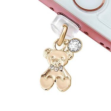 Imagem de Porta de carregamento USB CP239, plugue antipoeira, lindo pingente de ursinho de pelúcia para iPhone 11/PP MAX/XR/X/8 Plus/7/6S/6/SE iPad iPod