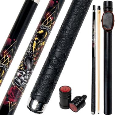 Imagem de Collapsar Taco de bilhar CBP com capa rígida 1x1, ponta de 13 mm com tecnologia de baixa deflexão tacos de bilhar, 147 cm, 2 peças 538.6-595.3 g conjunto profissional de taco de sinuca