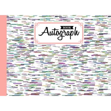 Imagem de Autograph Book: Horizontal stripe Cover | Signatures Blank Scrapbook, Blank Unlined Keepsake, Keepsake Memory Book, Size 8.25" x 6" By Boris Wegener