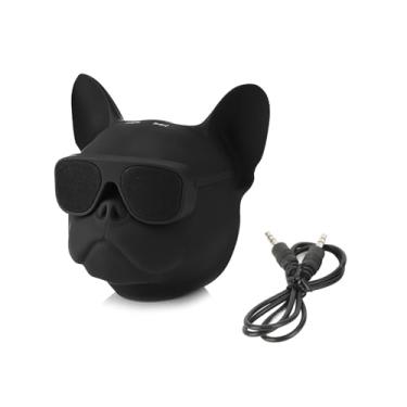 Imagem de Alto-falante Akozon Large Dog Head - Alto-falante Sem Fio Portátil Preto Com, Qualidade de Som Aprimorada, Perfeito para Uso Doméstico, Externo e Em Festas