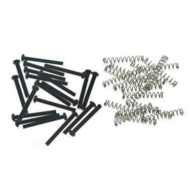 Imagem de KAISH Pacote com 20 parafusos de captador Humbucker de rosca métrica para guitarra Humbucker com molas para captadores Epiphone SG Import Preto