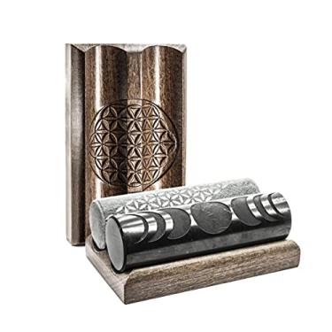 Imagem de The Pharaoh Cylinders Shungite and Soapstone wich Wooden Stand