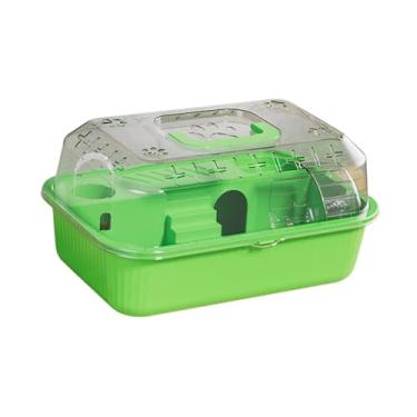 Imagem de Generic Gaiola de hamster, habitat doméstico de hamster com design de alça, com roda de corrida, porta animais de estimação para rato de cobaia, Verde Limão