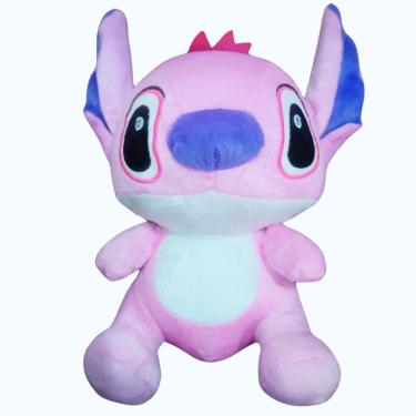 Imagem de Brinquedo Pelucia Stitch Rosa 28cm Antialergico Criança Infantil