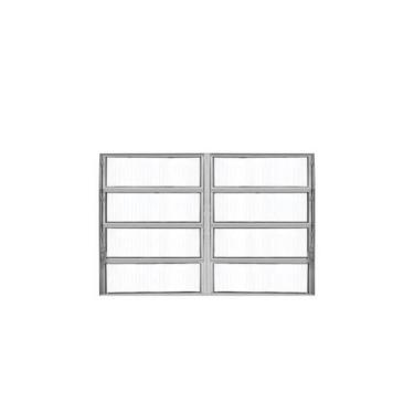 Imagem de Basculante duplo 0,80 x 1,50 alumínio brilhante - Alfa Esquadrias, Úni