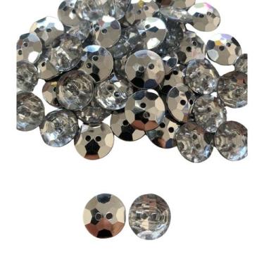 Imagem de Botão De Costura Prata 2 Furos 13mm - 50 unidades - Inova Aviamentos, 