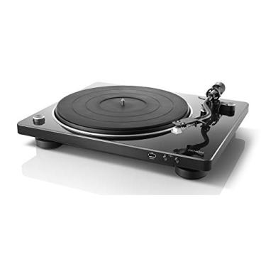 Imagem de Denon Toca-discos analógicos semiautomáticos DP-450USB, saída USB para gravação, sensor automático de velocidade, braço tonearm curvo especialmente projetado, velocidades de 33 1/3, 45, 78 RPM