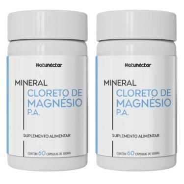 Imagem de Kit Combo 02 UND Cloreto de Magnésio P.A. 60 Cápsulas  Natunéctar 120 