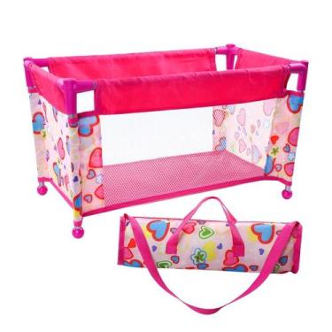 Imagem de Berço Dobrável para Boneca Reborn JIZHI - com Bolsa de Armazenamento