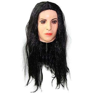 Imagem de Máscara feminina realista de látex, rosto humano, disfarce, fantasia de Halloween, cosplay, festa, crossdress, Sissy