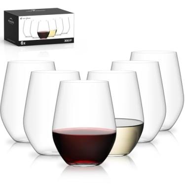 Imagem de Conjunto de 6 taças de vinho sem haste de plástico inquebrável, copo de vinho Tritan sem BPA, copo de vinho reutilizável para uso ao ar livre, à beira da piscina, festa, acampamento, 473 ml,