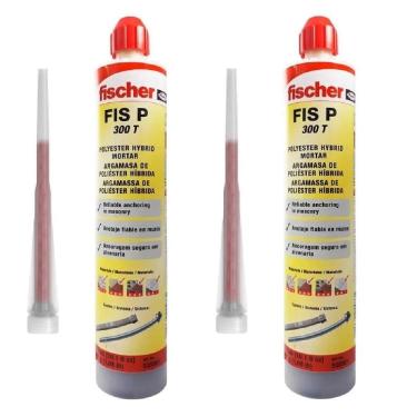 Imagem de 02 Chumbador Bucha Quimica Fischer Fis P 300 T -300ml/490 Gr