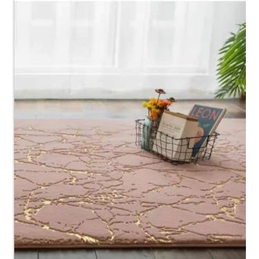 Imagem de Tapete de veludo bronzeador para sala de estar, tapetes de cabeceira para quarto, decoração para casa, tapete de pelúcia, antiderrapante, tapete de absorção de água, C, 80x160cm