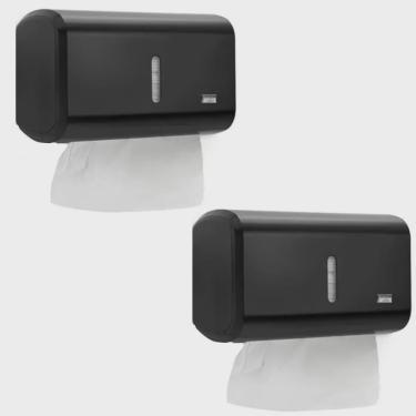 Imagem de Kit 2 Unidades Dispenser Toalheiro Premisse Urban Compacto Preto