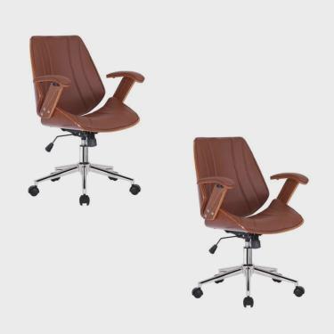 Imagem de Kit 2 Cadeiras Escritório Diretor Giratória Kopenhagen