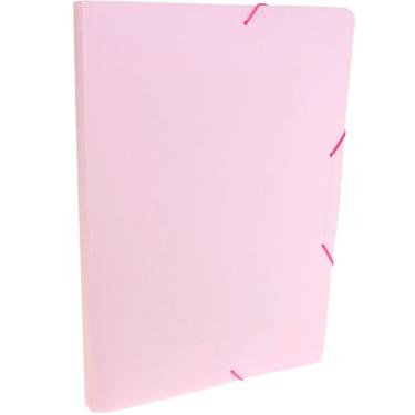 Imagem de Pasta Aba com Elástico Lombada 3 cm Dello Linho Serena Rosa