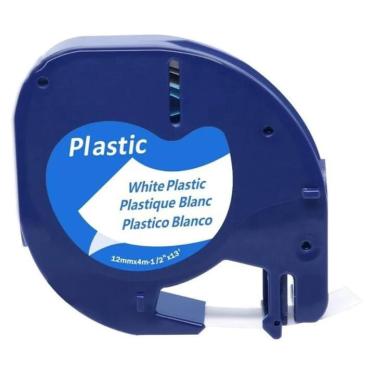 Imagem de Fita Aplicável Dymo Letratag Plástica 91201 Branca 12Mm