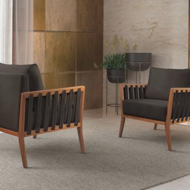 Imagem de Poltrona Decorativa Madeira Maciça Helena