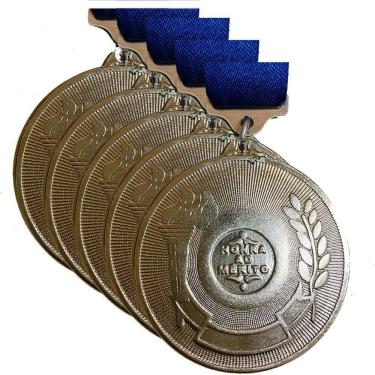 Imagem de Kit 35 Medalhas De 35mm Pingente Honra Ao Mérito Escola prata