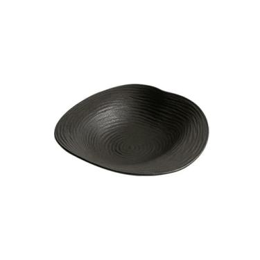 Imagem de Prato de gelo de frutos do mar de cerâmica, placa de chapéu de palha de hotel criativo para casa - 13 preto