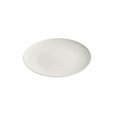 Imagem de Prato de cerâmica doméstico, prato de salada de frutas de macarrão branco - 30,5 cm