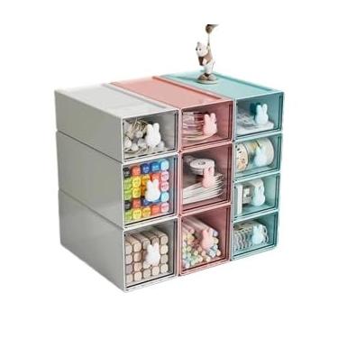 Imagem de Genérico Organizador Mesa Porta Treco Caneta Gaveta Maquiagem Escritório Multiuso(Rosa-5.5cm)