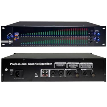Imagem de 1 equalizador de equalizador gráfico de bandas, equalizador de espectro estéreo de áudio profissional, 10 efeitos predefinidos, para gravação de estúdio de palco