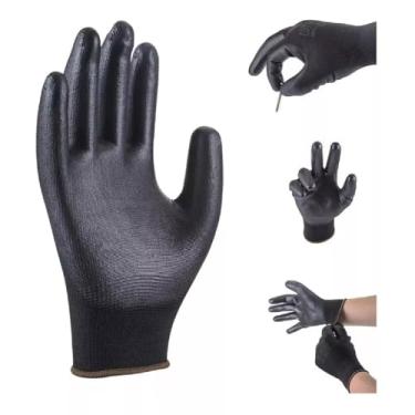 Imagem de 12 Luvas Multi tato, Segurança para Mecânico, Eletricista e Pedreiro - Luvas Anatômicas de PU, Conforto, Resistência e Proteção para Trabalho (10 (GG))