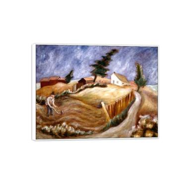 Imagem de MUHJDYC Jackson Pollock Pintura abstrata arte de parede famosa imagem em tela homem com arado à mão impressões de arte moderna - pôster moldura branca para decoração de sala de estar 40 x 50 cm - 16 x