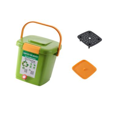 Imagem de IEUDNS Composteira para lixo, lixo doméstico, balde de compostagem para resíduos alimentares, tanque de fermentação para jardim, pomar, cozinha e quintal, 10l