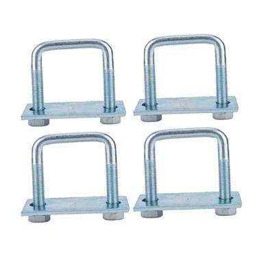 Imagem de shamjina Grampos de parafuso em U de 4 peças, multiuso, fácil instalação, grampos de mola de lâmina para serviço pesado, para veleiros, reboques, trailers, 7.94 X 10.5 Cm