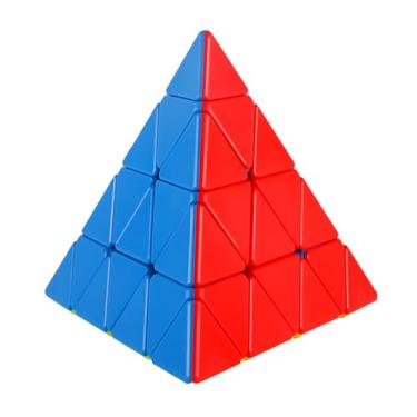 Imagem de Willking 4x4 Pyramid stickerless Magic Cube Master Pyraminx 4X4 Speed Cube
