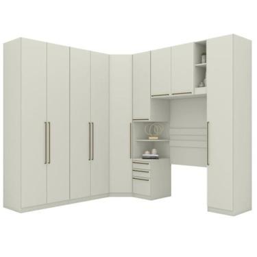 Imagem de Quarto Solteiro Modulado 9 Portas Seletto Areia Henn, Areia