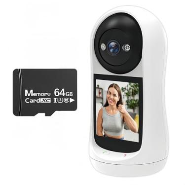Imagem de Babá Eletrônica Inteligente com Alexa Wifi 360º|Monitor 24h para Bebês, Idosos e Pacientes|Tela Grande 2.8"+Vídeo/Áudio Bidirecional|Câmera 2MP Full HD+Visão Noturna|Nuvem (Câmera+64G Memory Card)