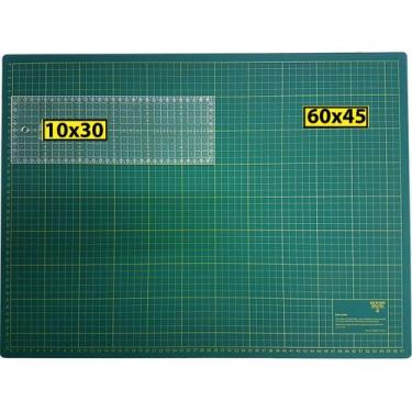 Imagem de Base Corte A2 60x45cm Régua 10x30cm Scrapbook Patchwork. - De Acordo c