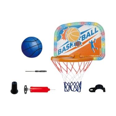 Imagem de Pegciuho Cestas de Basquete para Crianças, Kit de Atividades Divertidas, Branco azul