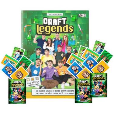 Imagem de Álbum Craft Legends Com 100 Figurinhas 20 Envelopes E Poster - Pixel