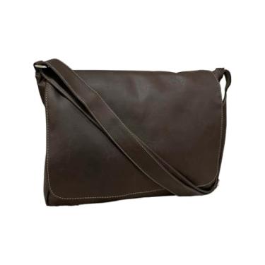 Imagem de Bolsa Carteiro Pasta Executiva Notebook Documentos Transversal Reforçada (Marrom)