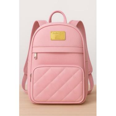 Imagem de Mochila Feminina Média material sintético Alça Ajustável Estilo Casual