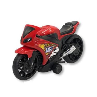Imagem de Brinquedo Super Moto 1600 Esportiva com Rodas com Fricção - Vermelho