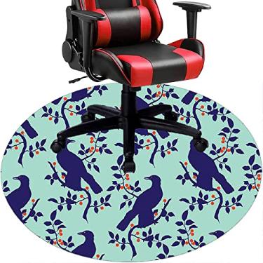 Imagem de Tapete de cadeira de escritório com flores, textura de flor, tapete de cadeira de mesa para piso de madeira de escritório doméstico, protetor de piso de pilha baixa multiuso, redondo, 99 cm