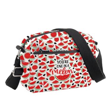 Imagem de BDPWSS Watermelon Love Gift You Are One In A Melon Presente temático Melancia Amante de Frutas Bolsa tiracolo Presente para Amantes de Verão, One in Melon Cb