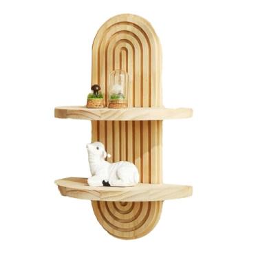 Imagem de Prateleiras Boho,Prateleiras de Casa de Banho Boho | Suporte de Velas Design em Decorativo para Escritório Cantos Quarto de Bebé Apartamento Entrada Toucador