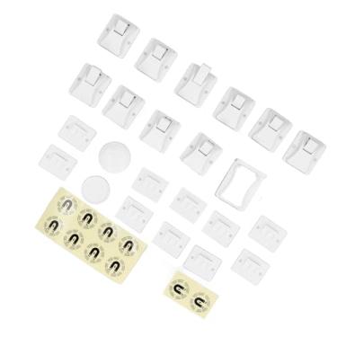 Imagem de YWBL-WH Segurança Infantil Trava de Trava de Gabinete Magnético Brecha Prática para Gavetas de Armários, Bloqueios Adesivos à Prova de bebê para Segurança Doméstica