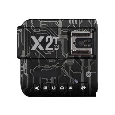 Imagem de Adesivo de flash de câmera antiarranhões para Godox X2T sem fio flash gatilho flash coat wrap película protetora corpo protetor capa de pele X 2T (titânio circuito)