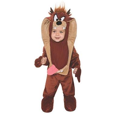 Imagem de Looney Tunes Fantasia Taz Romper, Marrom, 6-12 Months
