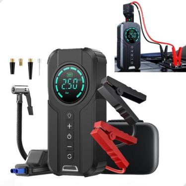 Imagem de Auxiliar de partida Compressor De Ar Calibrador Pneu Portátil - Marktp