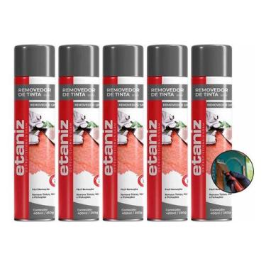 Imagem de 5 Removedor de Tintas Etaniz 400ml Metal Automotivo Madeira - Chesiqui