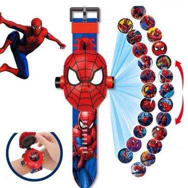 Imagem de Relógio Infantil Homem Aranha 3D com Projetor de 24 Imagens