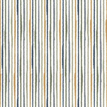 Imagem de Papel De Parede Revoada Listrado Aquarela Azul, Verde E Amarela 4423